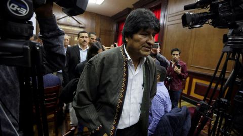 Evo Morales, en una comparecencia ante la prensa el pasado noviembre en M�xico