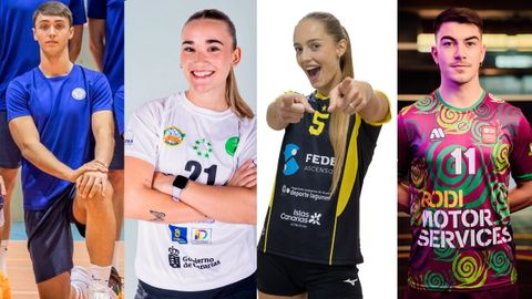 Arjones, Figueira, Ord&oacute;&ntilde;ez y Outeiral son hoy en d&iacute;a los m&aacute;ximos exponentes del voleibol boirense lejos de su lugar de origen.