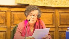 Soledad Garc�a durante su intervenci�n �Sinraz�n y raz�n sistem�tica, apuntes sobre psicopatolog�a en clave kantiana�