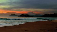 Baro�a, con el castro y el monte Louro al fondo