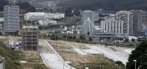 En los terrenos de la urbanizaci�n del parque Ofim�tico ya se ha levantado la estructura de algunos de los primeros edificios. 