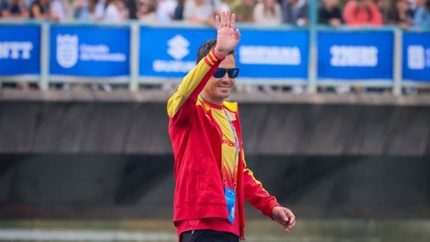 Javier G�mez Noya, antes de que comenzase la gran final
