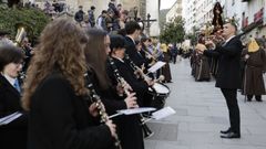 <span lang= gl >Actuaci�n da Banda de M�sica Municipal O Landro de Viveiro durante a Semana Santa m�is recente</span>