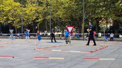 Circuito infantil de tr�fico instalado en el Cant�n en una edici�n anterior de la Semana da Mobilidade de Ferrol.