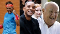 Rafa Nadal, Will Smith y Amancio Ortega