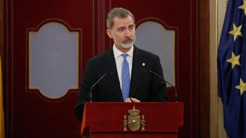 Felipe VI, en el acto para recordar la derrota del golpe de Estado del 23F