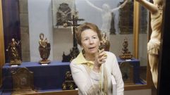 La historiadora Manuela Sez, en una visita al museo de arte sacro de Monforte