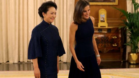 Recibimiento anoche en el palacio de la Zarzuela