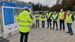 La conselleira visitó la zona de obras acompañada por alcaldes de la zona