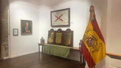 Bandera de la Zona Mar�tima del Cant�brico expuesta en el Museo Naval. 