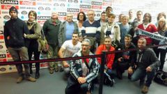 Miembros del colectivo, en una visita a Bala�dos. 