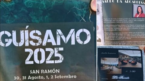 Composición con algunas de las páginas del programa de fiestas de Guísamo.