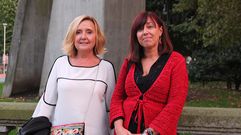 Rosa Estébanez y Susana Santos, empleadas en la matriz de Duro-Felguera, en Gijón