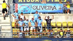 Aficionados del Celta, durante el partido entre el Fortuna y el C�diz en el Nuevo Mirandilla.