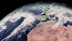 Imagen satelital de la borrasca Efra�n
