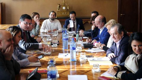 La junta de portavoces en el parlamento asturiano