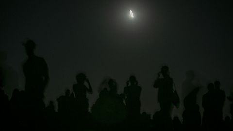 El eclipse desde Corrubedo