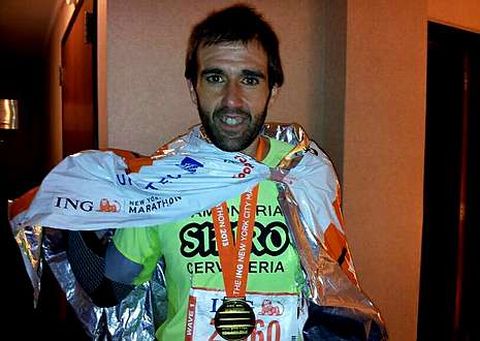 Chema Aguete cuenta que los calambres le impidieron batir en Nueva York su marca personal.
