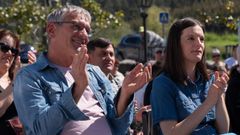 Secundino Garc�a Casal e Olaia Rodil, na presentaci�n da lista do BNG de San Sadurni�o