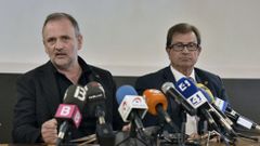  El rector de la Universidad de las Islas Baleares (UIB), Lloren� Huguet (d), y el vicerrector de Investigaci�n y Postgrado, Jaume Carot (i), comparecieron el martes ante los medios