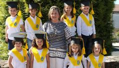 En Forcarei hubo togas y birretes para los escolares que acabaron Educaci�n Infantil.
