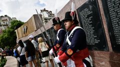 Actos en Argentina en el D�a de los Ca�dos en la guerra de las Malvinas.