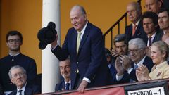 Juan Carlos I, el pasado domingo en la plaza de La Maestranza de Sevilla
