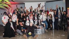 Cena con temática Halloween del personal del Grupo Montesqueiro