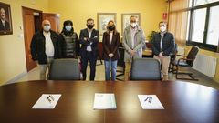 Representantes del Concello y de la asociaci�n de empresarios de Barreiros se reunieron este lunes