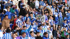 Seguidores del Deportivo en el partido contra la Cultural Leonesa