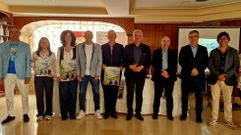 Los representantes de las entidades organizadoras, en la presentaci�n de la convocatoria