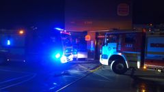 Los bomberos, en el lugar del incendio