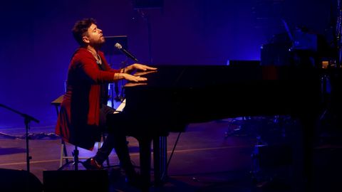 Pablo L�pez durante un concierto en A Coru�a del 2024.