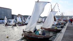 Llamativa inauguraci�n oficial del Encontro de Embargaci�ns Tradicionais de Galicia