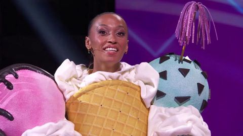 Ana Peleteiro desvelndose como Helado en el guessing show Mask Singer, donde la clave reside en adivinar quin canta.