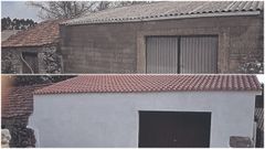 Recuperacin un alpendre, prescindiendo de la uralita y del cemento a la vista, y recuperando piedra.
