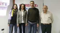 Susana Garc�a, junto a los compa�eros de candidatura, present� las propuestas. 