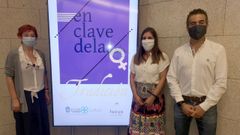 Ferreiro, la m�sica Cristina Nogueira y el coordinador de Lucus Ensemble, Santiago Noriega, de izquierda a derecha