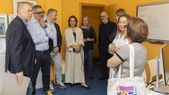 Distintas autoridades acompa�aron al conselleiro de Sanidade en su visita a la UCA de Carballo