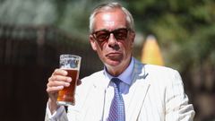 Nigel Farage, el d�a de la votaci�n