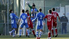 Imagen de archivo del partido entre el Puebla y el O Pino 