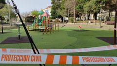 Protecci�n Civil de A Pobra precint� los parques infantiles