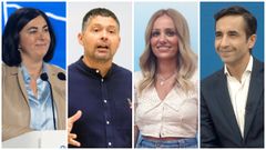 De izquierda a derecha: Elena Candia (Lugo, PP), Manuel Lourenzo (Soutomaior, BNG), Marta Novoa (San Cibrao, PP) y José Manuel Rey (Ferrol, PP)