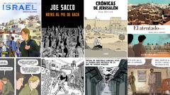 Comics con diferentes aspectos de la situaci�n de Gaza