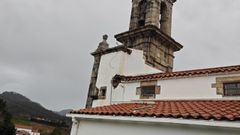 La iglesia, justo despus de la borrasca Herminia, antes de que se repararan los destrozos