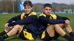 David Mella y Yeremay, en la ciudad deportiva de Abegondo