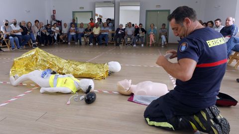 Mario Antua, en una actividad de formacin