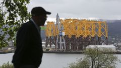 Las enormes estructuras en el astilllero