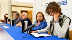 Presentaci�n de �Memoria er�tica�, este lunes en Ourense. En primer plano, Laura G�rdos Velo, nieta del cineasta ourensano