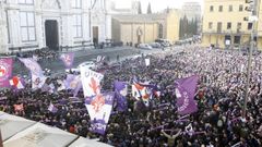 La espectacular despedida de Florencia y el fútbol italiano a Davide Astori